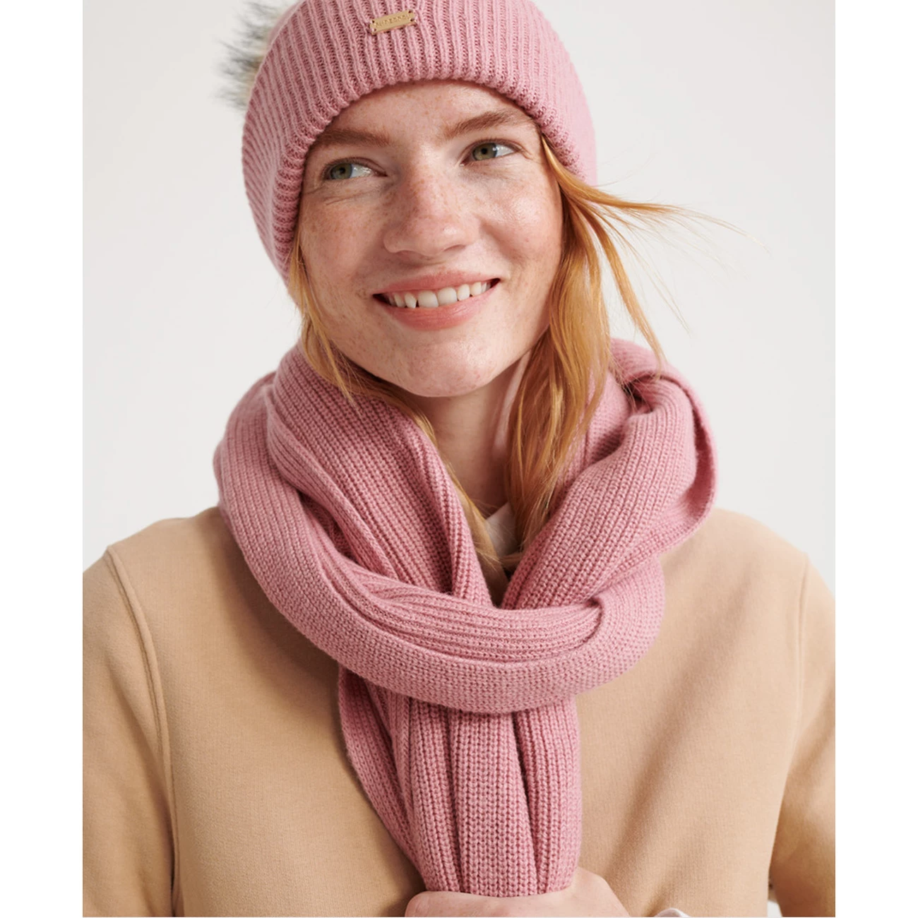 Coupon 🥰 Mode- Lifestyle Femme Superdry Écharpe Côtelée Femme Superdry Heritage ROSE 🧨