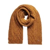 Budget 🎁 Mode- Lifestyle Femme Superdry Echarpe Camel Femme Superdry Lannah MARRON 🛒