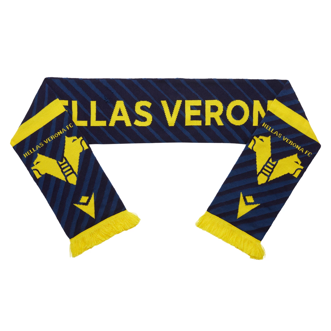 Promo 🧨 Football Adulte Macron Echarpe Doublée Hellas Vérone Fc 2020/21 BLEU 😀 – Image 2