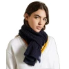 Nouveau 🎁 Mode- Lifestyle Femme Superdry Écharpe En Maille Torsadée Femme Superdry Lux BLEU 🧨