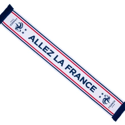 Meilleure affaire 🧨 Football Homme Equipe De France De Football Echarpe Fff - Collection Officielle Equipe De France De Football - Taille Homme BLANC ✔️