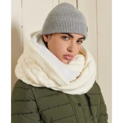 Les meilleures critiques de 👍 Mode- Lifestyle Femme Superdry Snood En Maille Torsadée En Tweed Femme Superdry BLANC 🔔