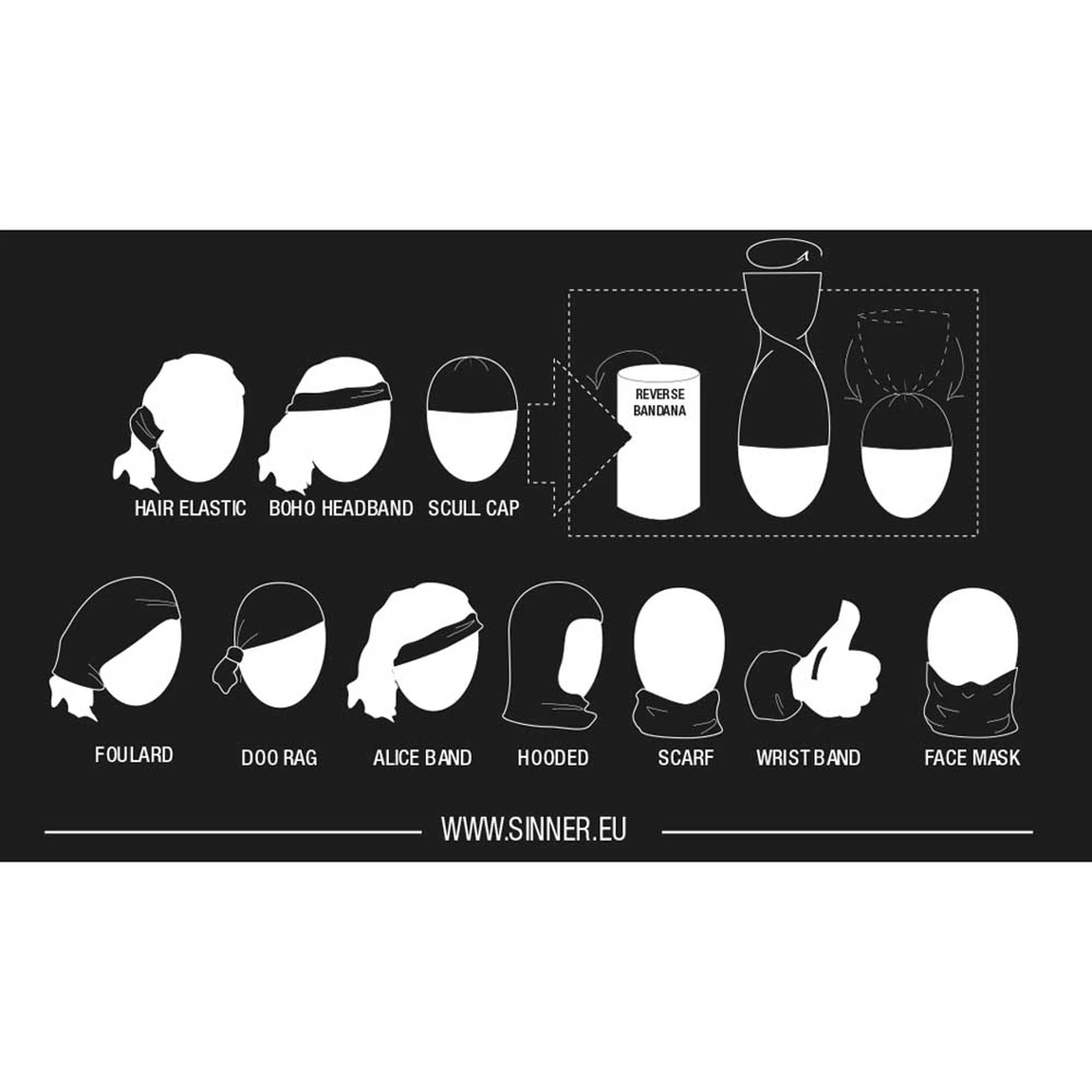 Nouveau 👏 Ski Homme Sinner Sinner Fleece Bandana MULTICOLORE 👍