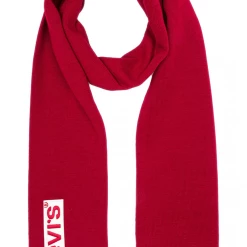 Meilleur prix ✨ Loisirs Homme Levi's Echarpe À Gros Logo Patché - Levi's - Homme ROUGE 🌟