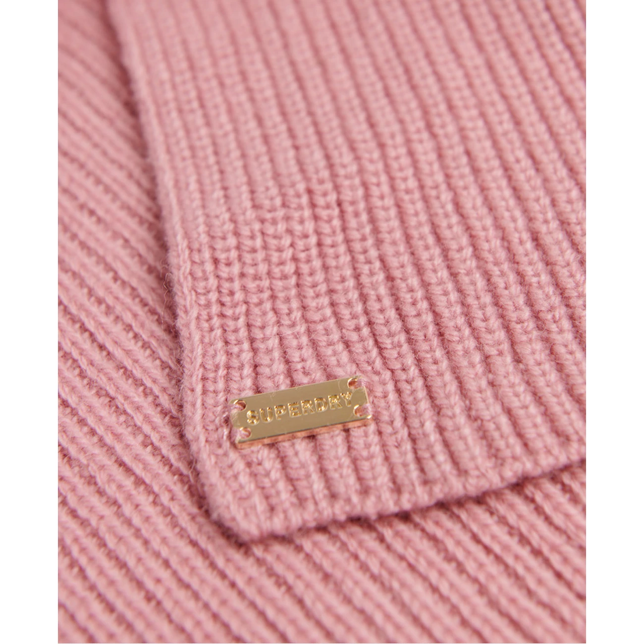 Coupon 🥰 Mode- Lifestyle Femme Superdry Écharpe Côtelée Femme Superdry Heritage ROSE 🧨 – Image 3