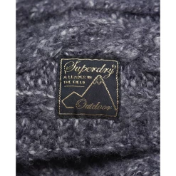 Offres 😀 Mode- Lifestyle Femme Superdry Snood En Maille Torsadée En Tweed Femme Superdry BLEU 🌟