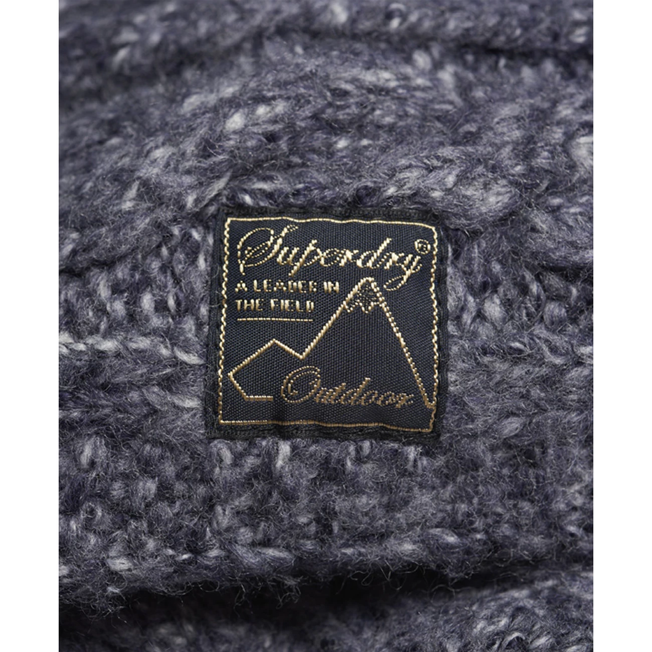 Offres 😀 Mode- Lifestyle Femme Superdry Snood En Maille Torsadée En Tweed Femme Superdry BLEU 🌟