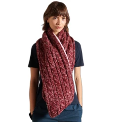 Tout neuf 🔔 Mode- Lifestyle Femme Superdry Écharpe Femme Superdry Snood ROUGE 🌟