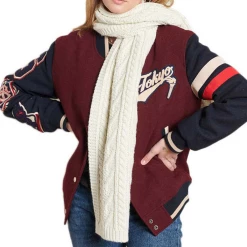 Meilleur prix 🤩 Mode- Lifestyle Femme Superdry Echarpe Écru Femme Superdry Lannah BEIGE 🥰