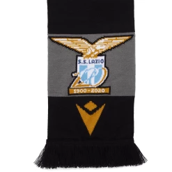 Acheter 🎁 Football Adulte Macron Echarpe Lazio Rome 2020/21 NOIR ✨