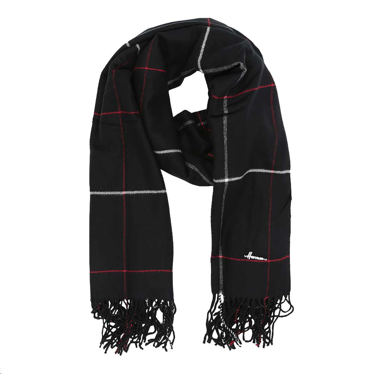 Meilleure vente 🛒 Mode- Lifestyle Homme Herman Herman Bridge 005 Écharpe Homme NOIR 🎉