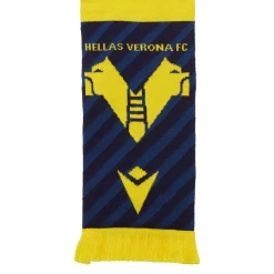 Promo 🧨 Football Adulte Macron Echarpe Doublée Hellas Vérone Fc 2020/21 BLEU 😀
