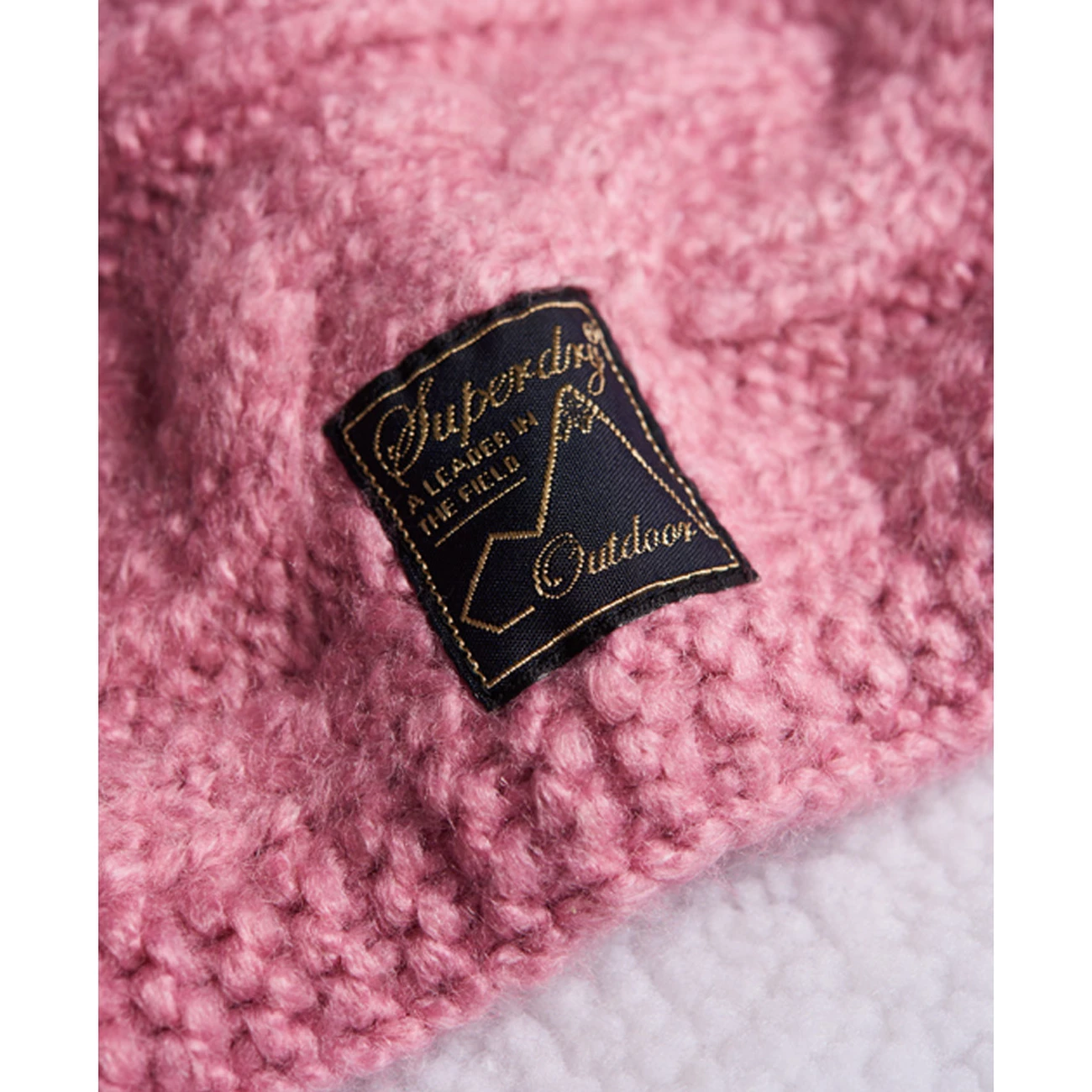 Offres 😀 Mode- Lifestyle Femme Superdry Snood En Maille Torsadée En Tweed Femme Superdry ROSE 🛒 – Image 3